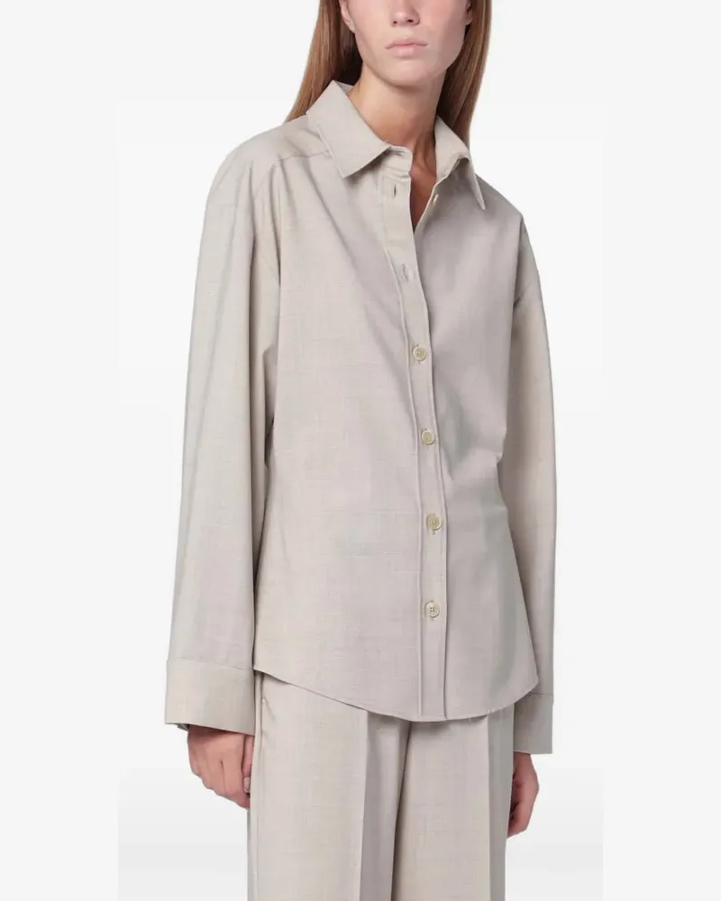 P.A.R.O.S.H. long-sleeve button-down shirt - Nude Nude