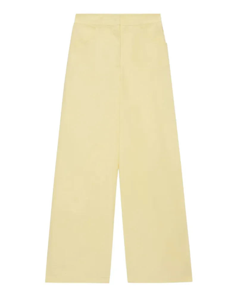 MSGM Palazzohose mit weitem Bein - Gelb Gelb