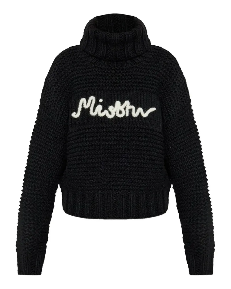MISBHV Rollkragenpullover mit Logo - Schwarz Schwarz