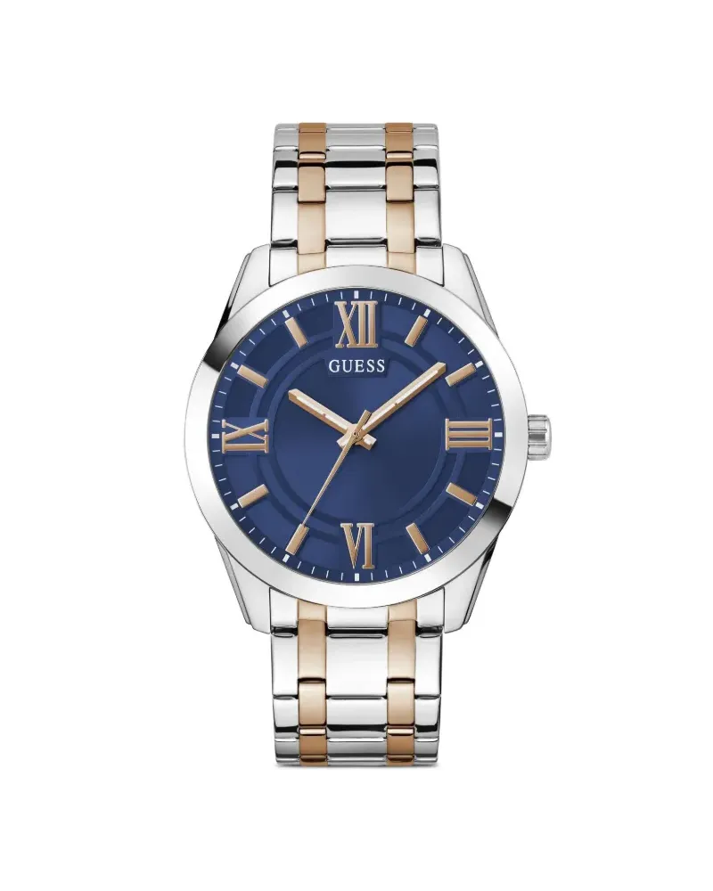 Guess Armbanduhr aus Edelstahl 44mm - Blau Blau