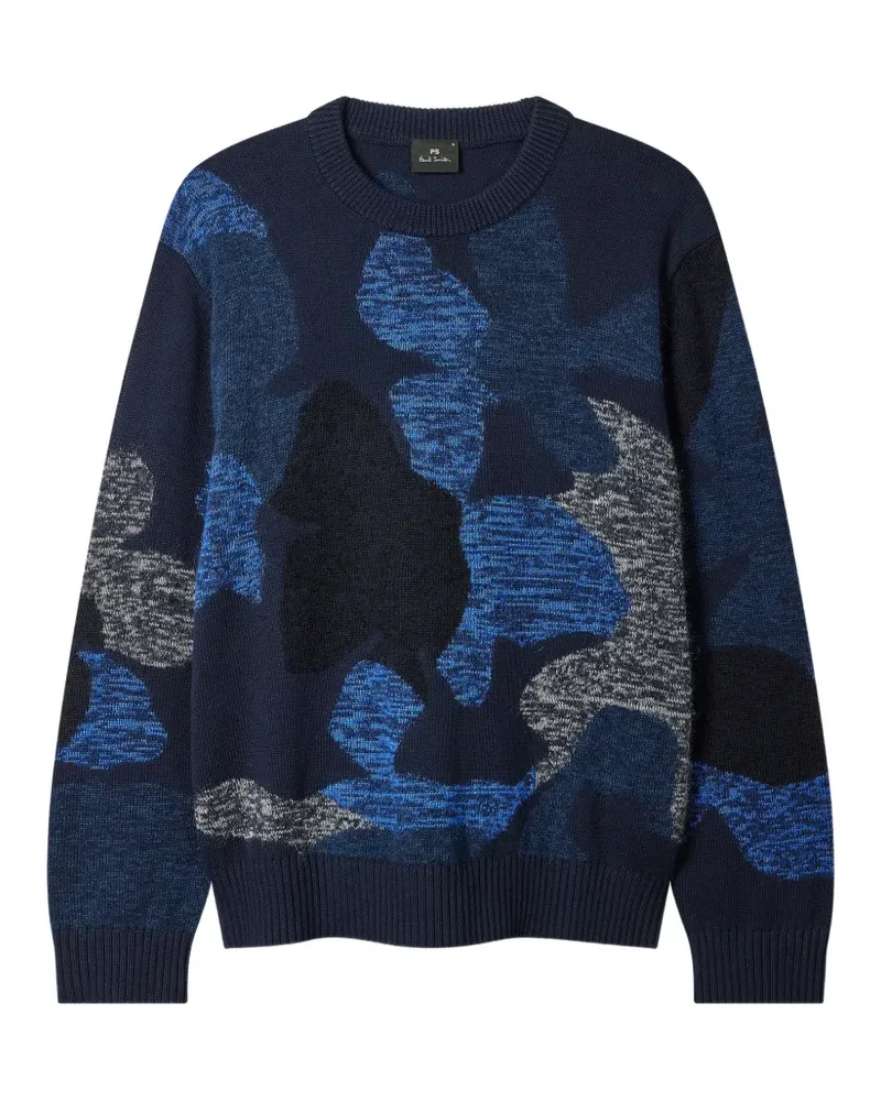 Paul Smith camouflage crew-neck sweater - Blau Blau