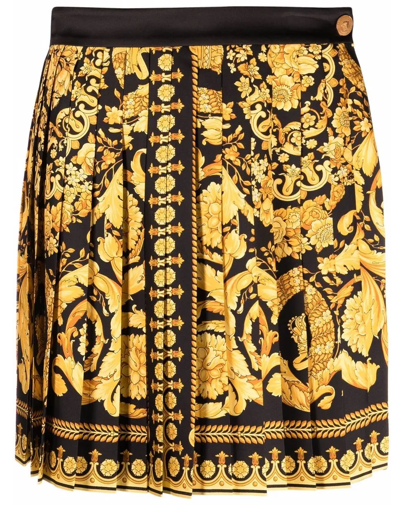 Versace Barocco pleated skirt - Schwarz Schwarz