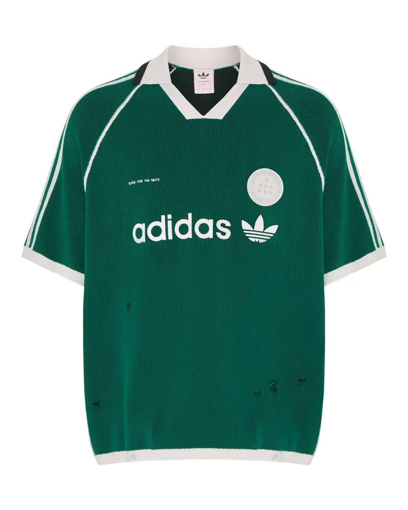 Song For The Mute x adidas Poloshirt mit Logo-Stickerei - Grün Grün