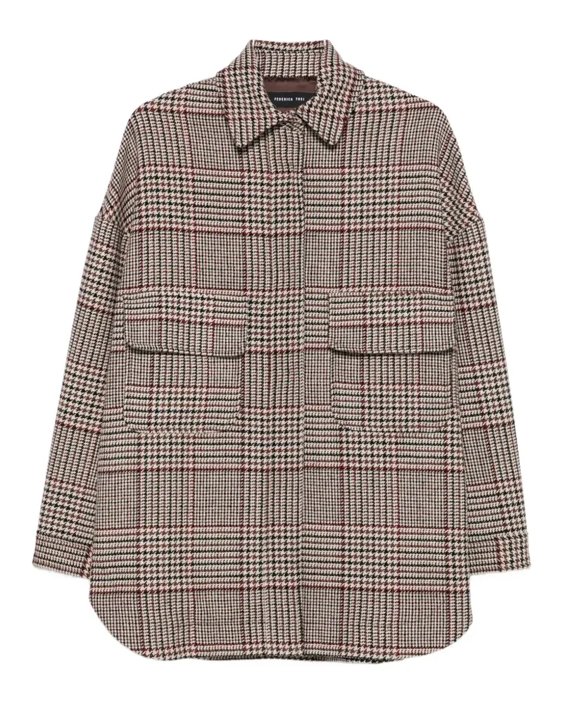 Federica Tosi Prince of Wales check shirt - Nude Nude