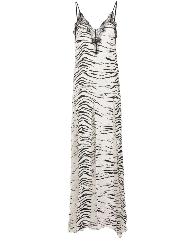 Elisabetta Franchi Maxikleid mit Animal-Print - Nude Nude