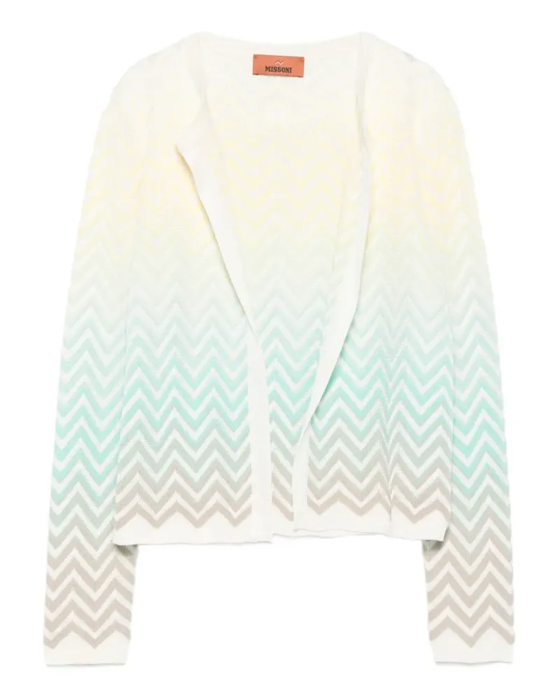 Missoni zigzag-pattern cardigan - Nude Nude