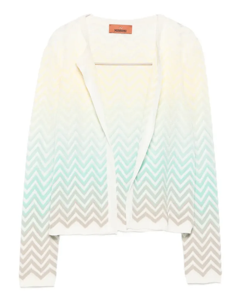 Missoni zigzag-pattern cardigan - Nude Nude