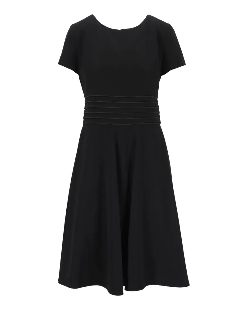 Emporio Armani Kurzärmliges Minikleid mit geripptem Bund - Schwarz Schwarz