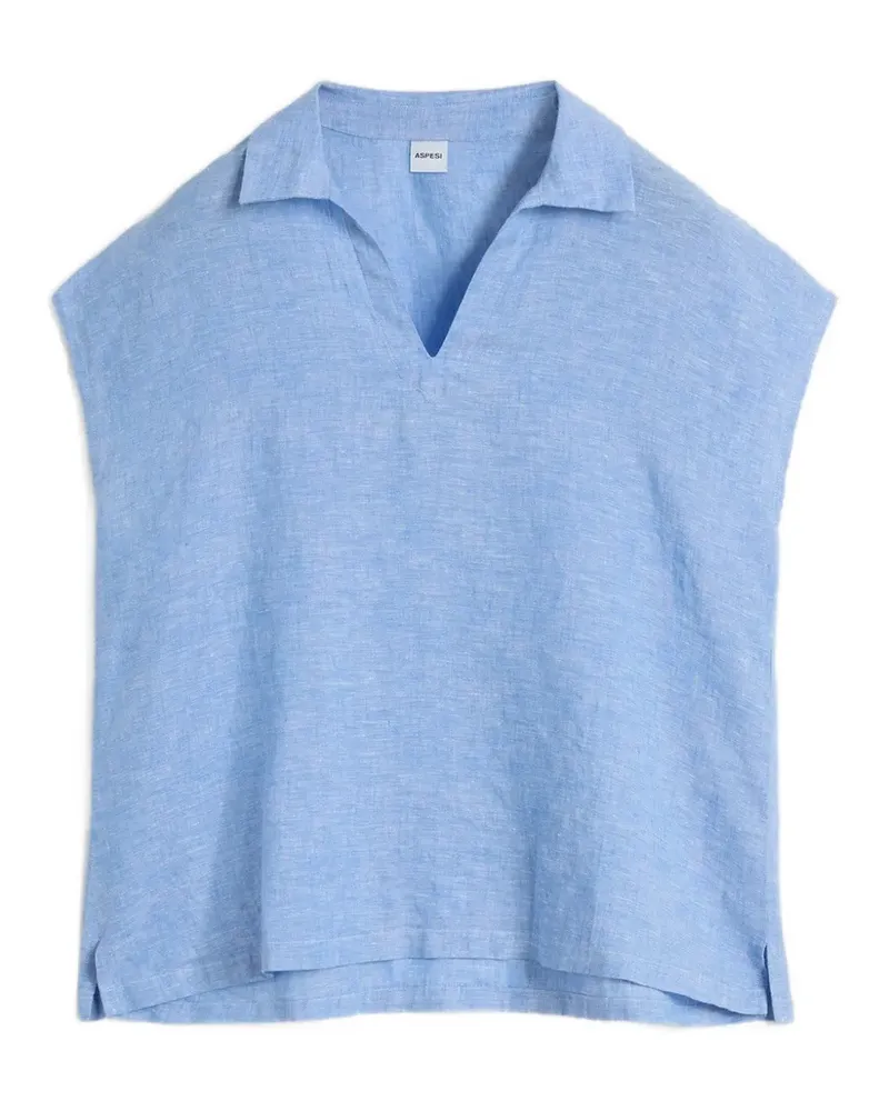 ASPESI Oberteil mit V-Ausschnitt - Blau Blau