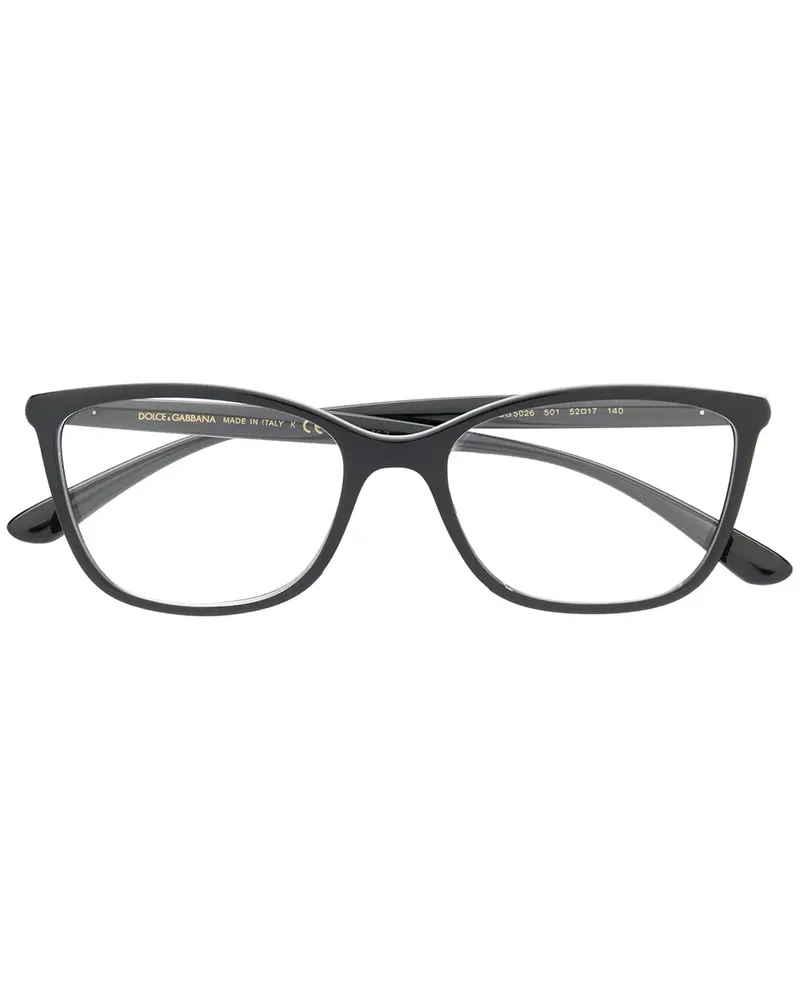 Dolce & Gabbana DG5026' Brille mit eckigen Gläsern - Schwarz Schwarz