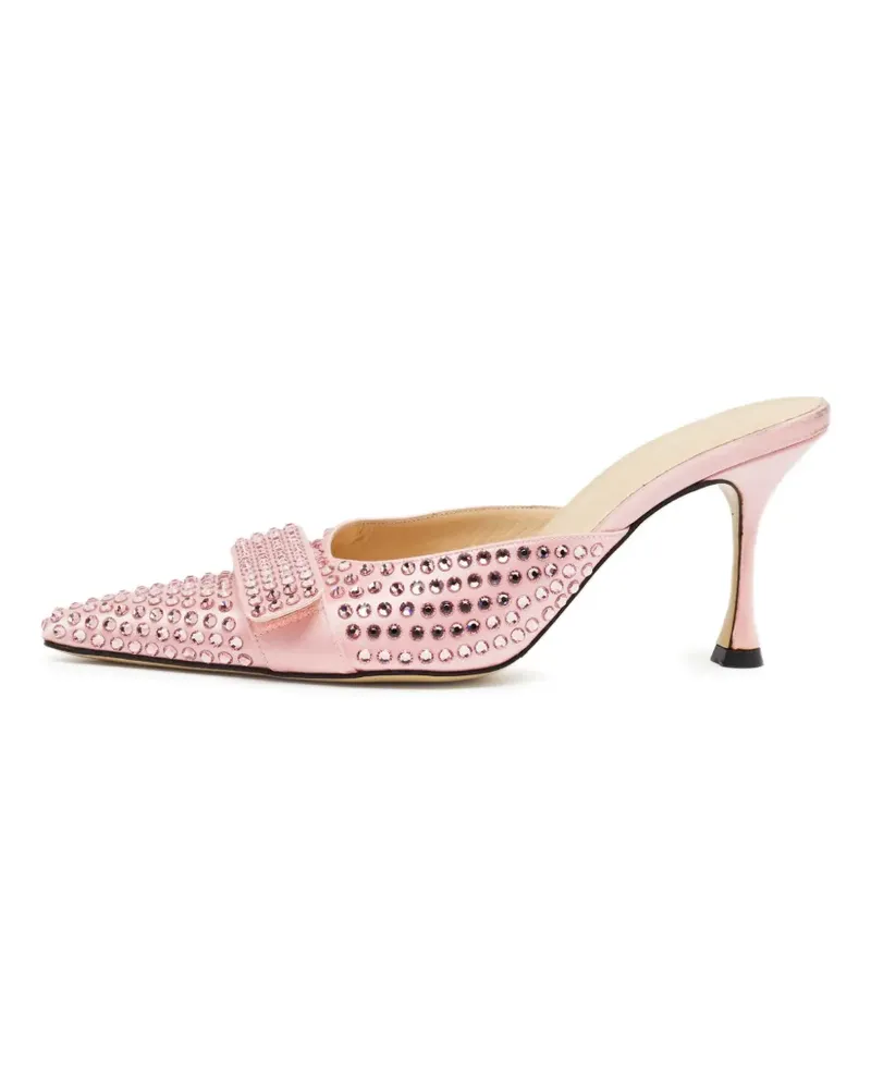 Mach & Mach Carrie Mules mit Kristallen - Rosa Rosa