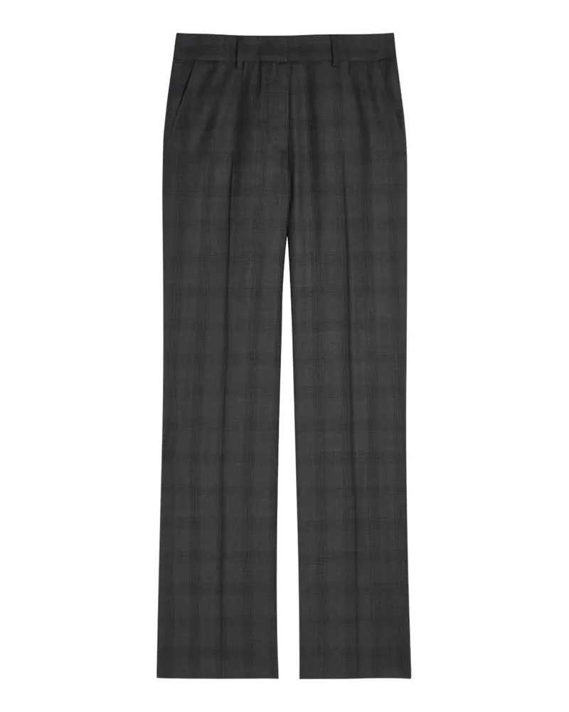 Blazé Milano Karierte Hose mit Bügelfalten - Grau Grau