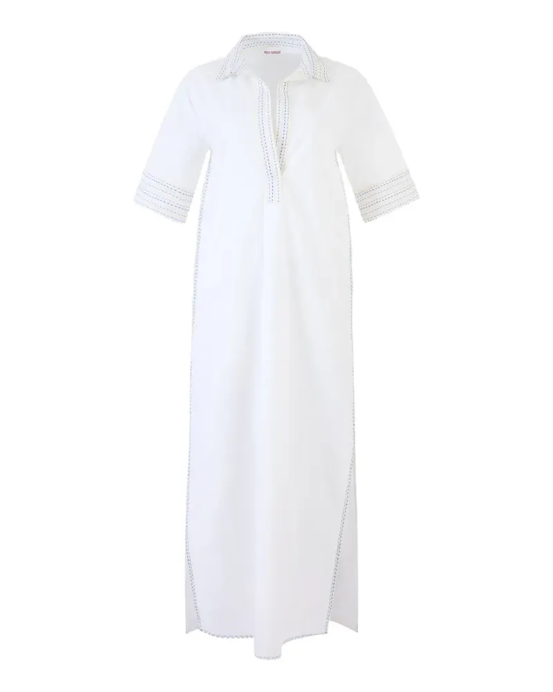Rosie Assoulin collared embroidered midi dress - Weiß Weiß
