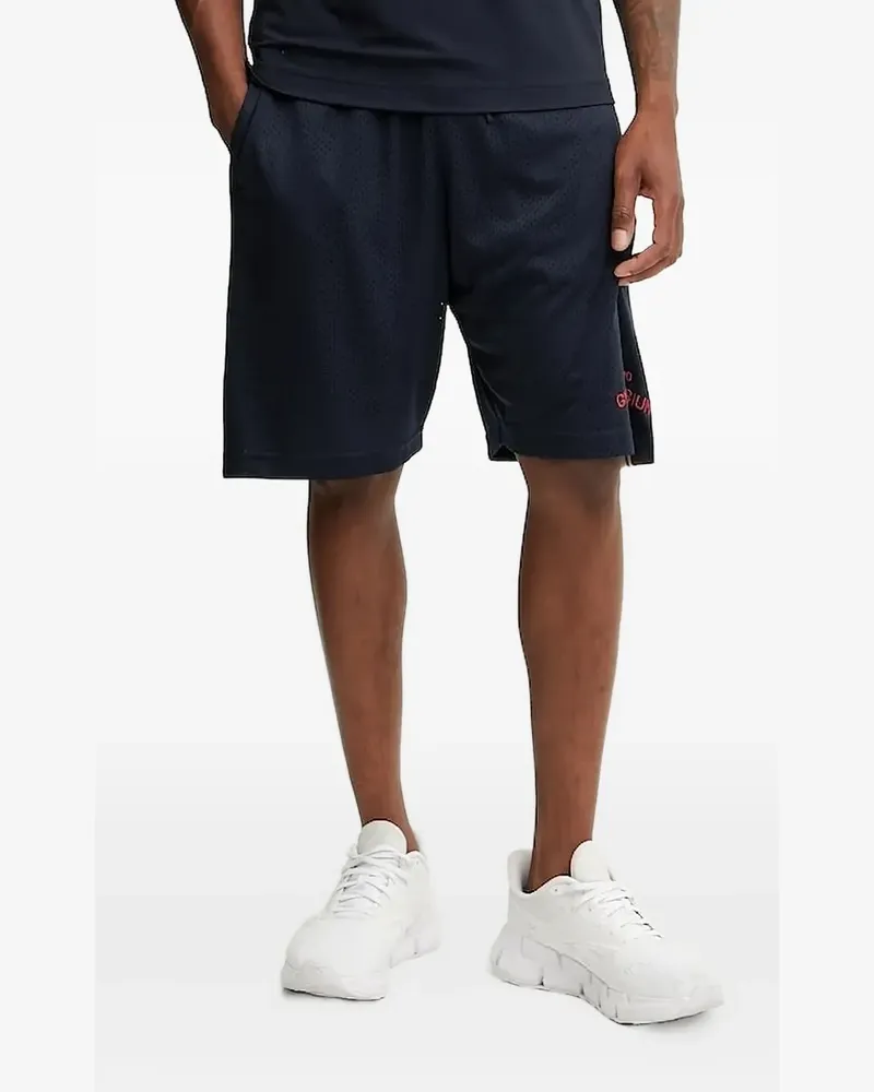 EA7 Mesh-Joggingshorts mit Seitenstreifen - Blau Blau