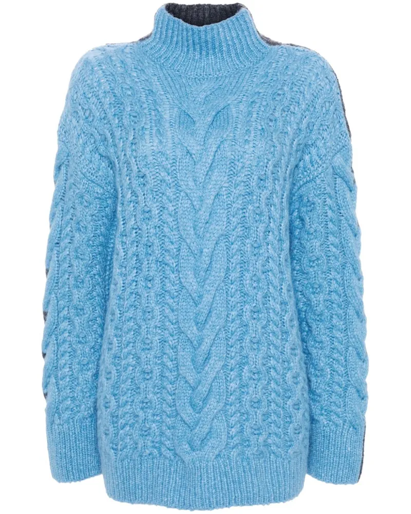 Stella McCartney Pullover mit Zopfmuster Blau