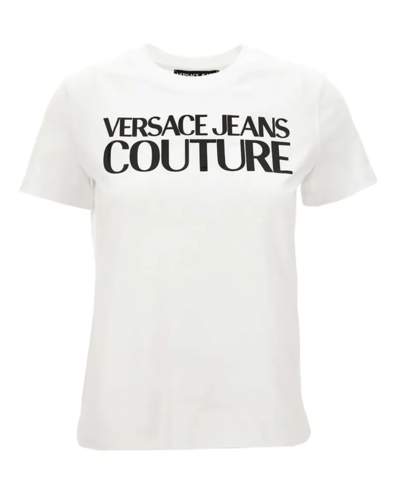 Versace Jeans T-Shirt mit Logo-Print - Weiß Weiß