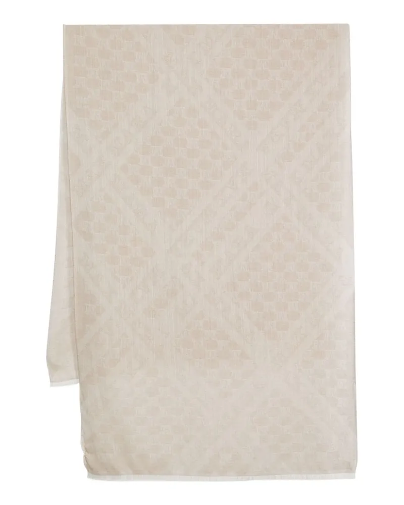 Max Mara Yaqui Schal mit Jacquard-Logo - Nude Nude