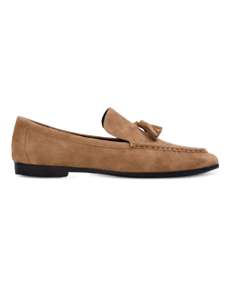 BLACK SUEDE STUDIO Finn tassel loafers - Nude Nude