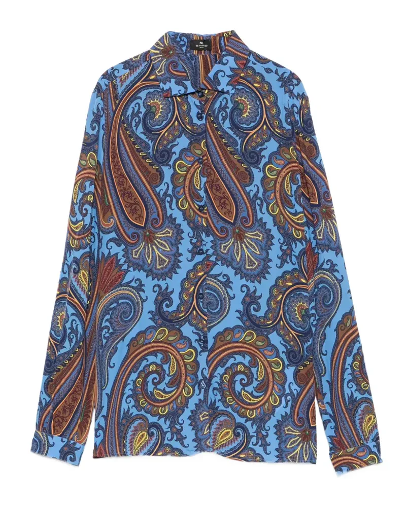 Etro Hemd mit Paisleymuster - Blau Blau