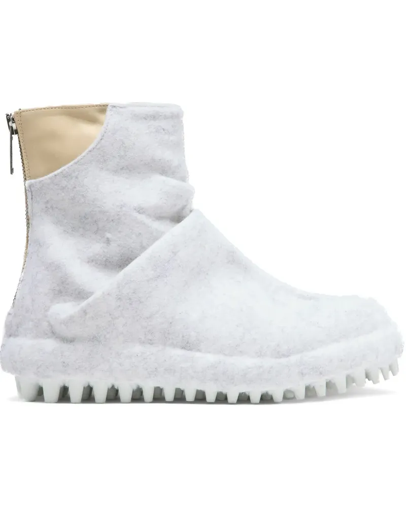 FourTwoFour on Fairfax Miner biker boots - Weiß Weiß