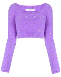 Philosophy Di Lorenzo Serafini Cropped-Pullover mit Kristallen Violett