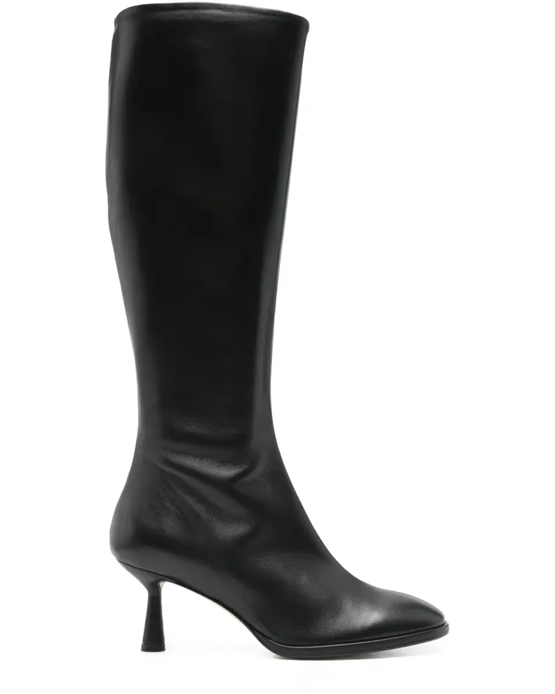 aeyde Kniehohe Stiefel 60mm - Schwarz Schwarz