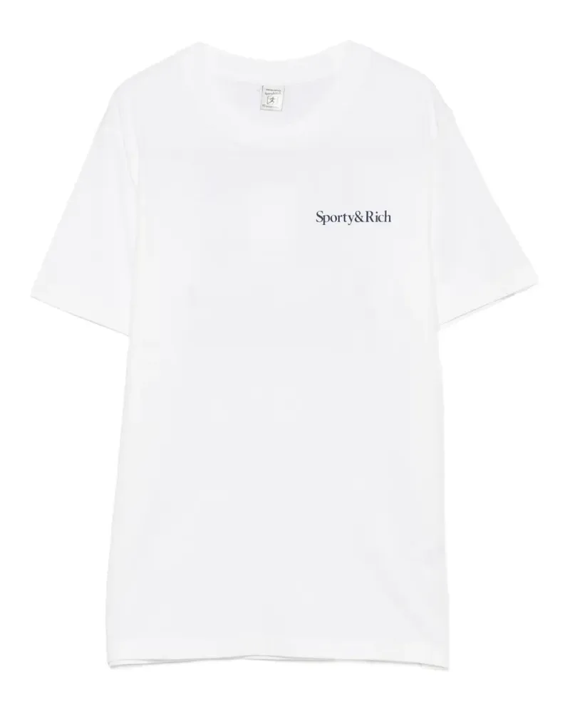 SPORTY & RICH Fema T-Shirt mit Slogan-Print - Weiß Weiß