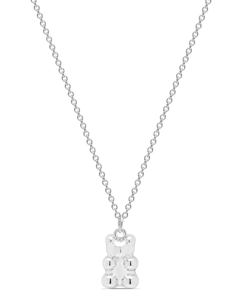 Nialaya Halskette mit Teddy-Anhänger - Silber Silber
