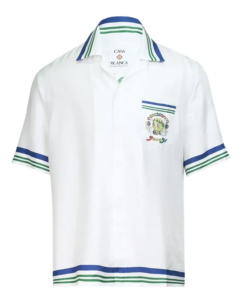 Casablanca Paris cuban collar short sleeve shirt - Weiß Weiß