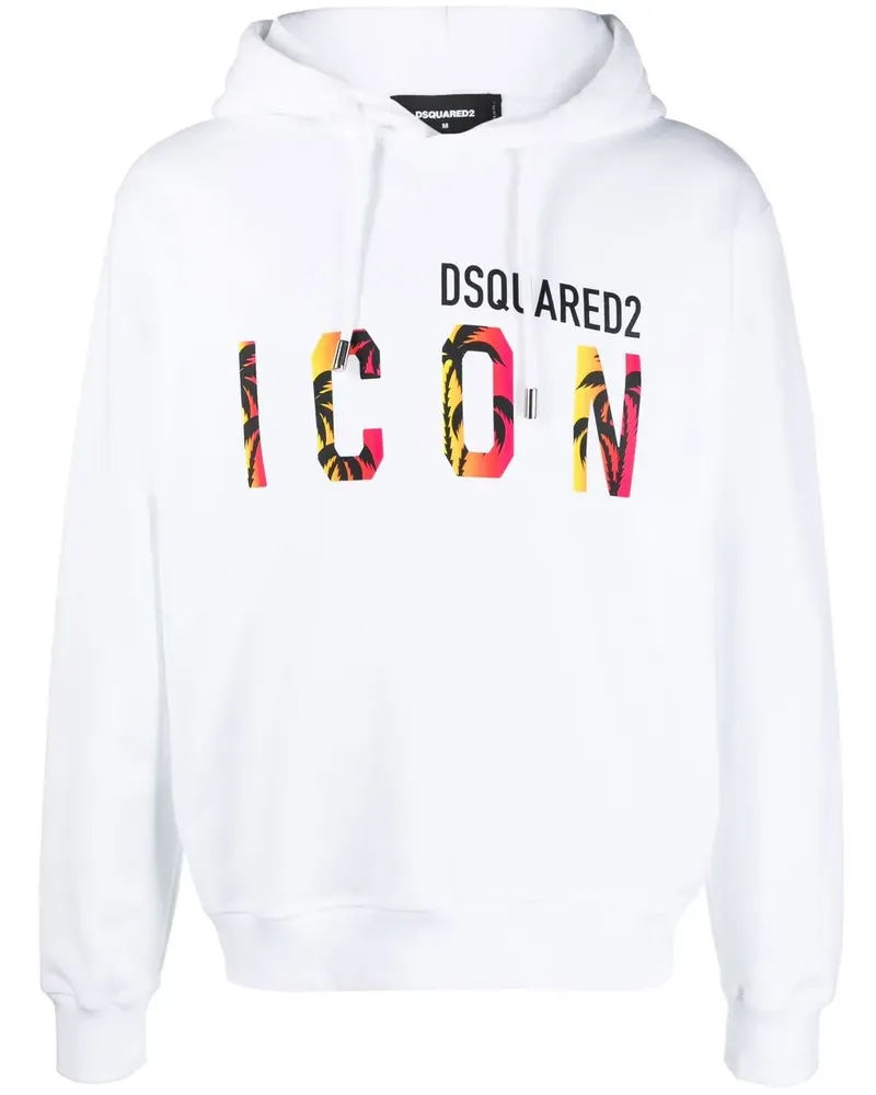 Dsquared2 Hoodie mit "Icon"-Print - Weiß Weiß