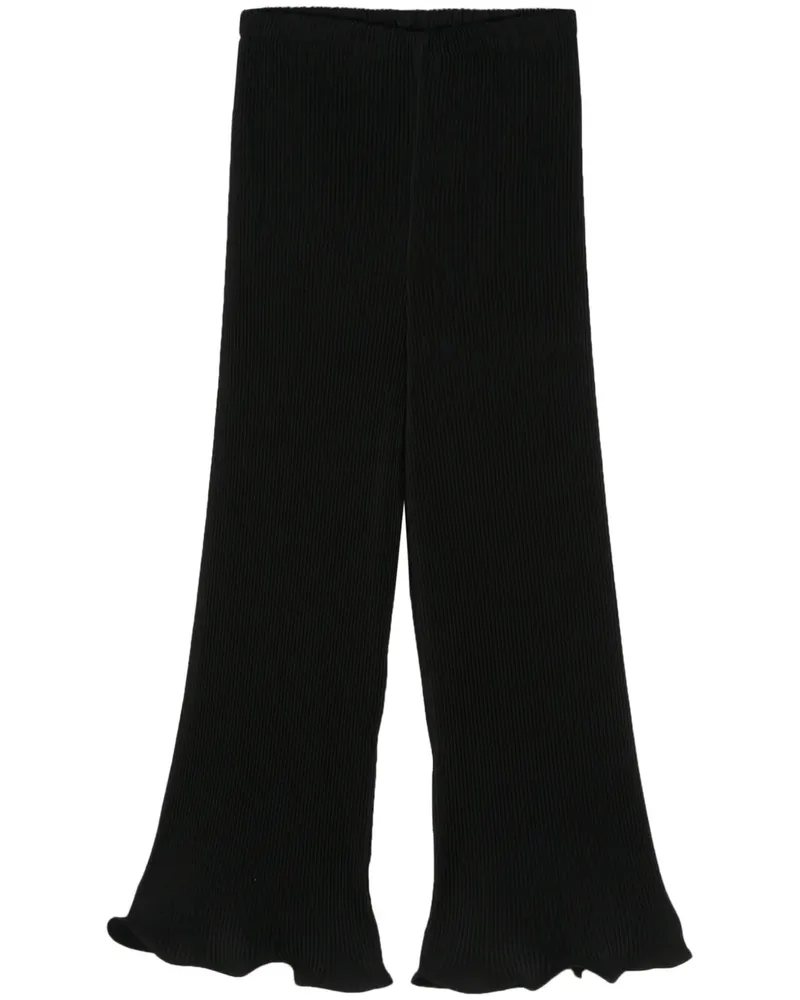 Melitta Baumeister Plissierte Cropped-Hose - Schwarz Schwarz