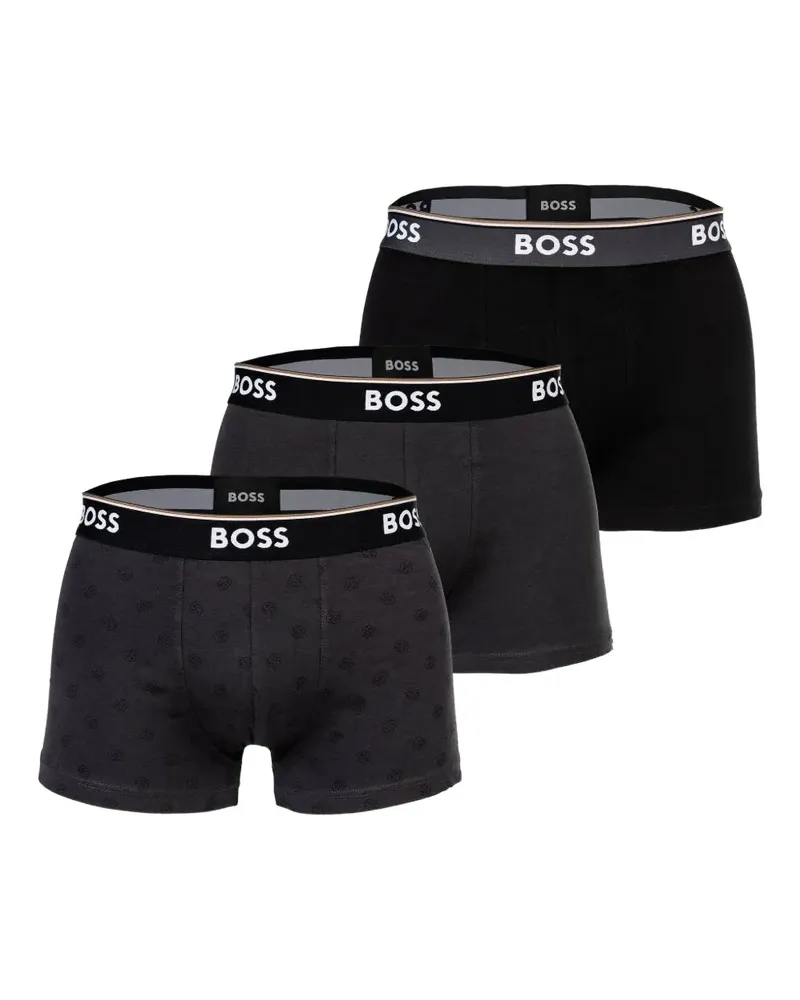 HUGO BOSS Set aus drei Boxershorts mit Logo-Bund - Grau Grau