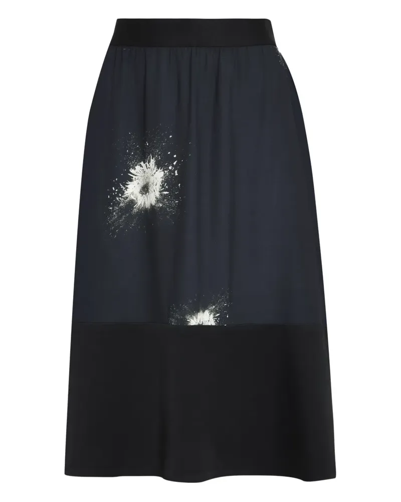Gloria Coelho printed panel skirt - Schwarz Schwarz