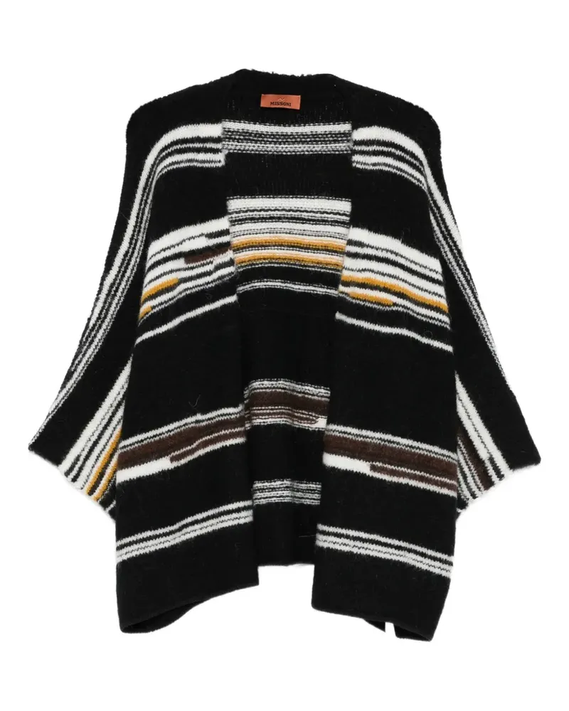 Missoni Gestreifter Cardigan mit V-Ausschnitt - Schwarz Schwarz