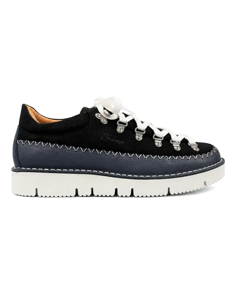 Fracap contrast-stitch lace-up boots - Schwarz Schwarz