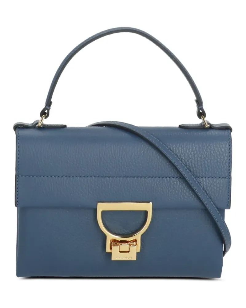 Coccinelle mini Arlettis leather tote bag - Blau Blau