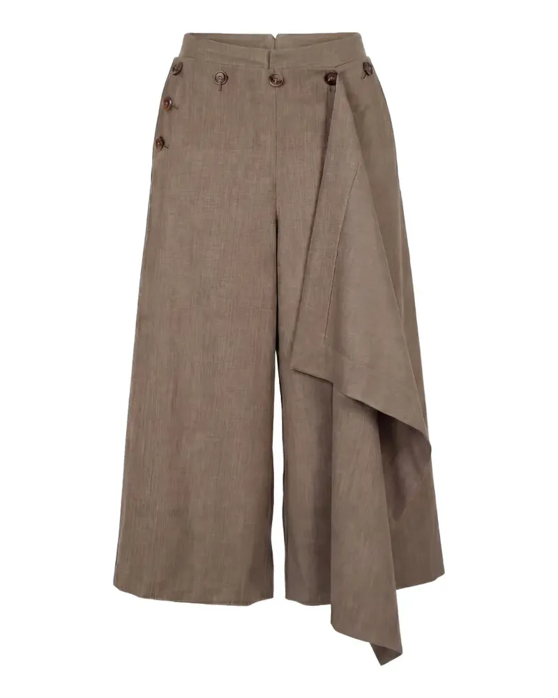 Monse cascade-detail trousers - Braun Braun