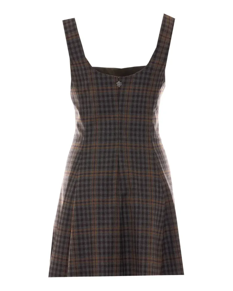 Aniye By check-motif sleeveless mini dress - Grau Grau