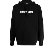 Hoodie mit umgedrehtem Logo - Schwarz