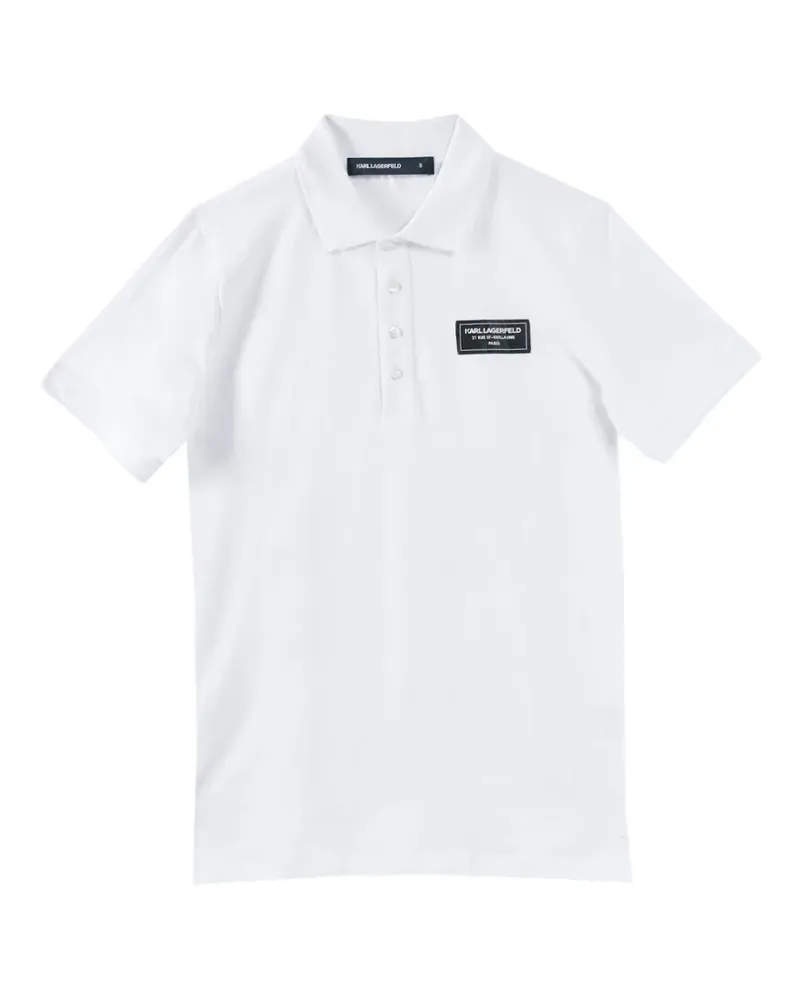 Karl Lagerfeld logo-patch polo shirt - Weiß Weiß