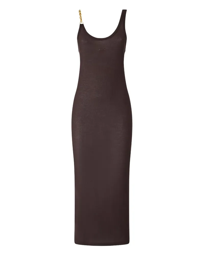 Pinko Ärmelloses Kleid mit Kettenriemen - Braun Braun