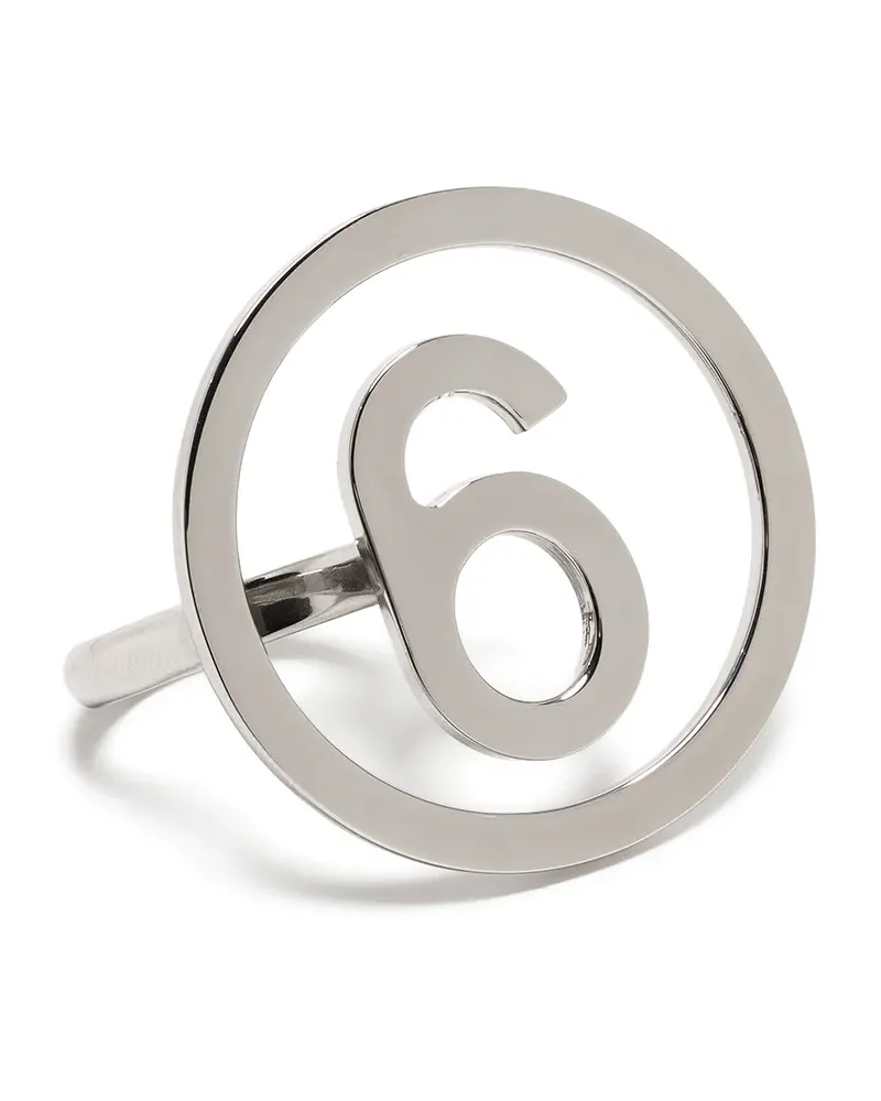 Maison Margiela Ring mit Logo - Silber Silber