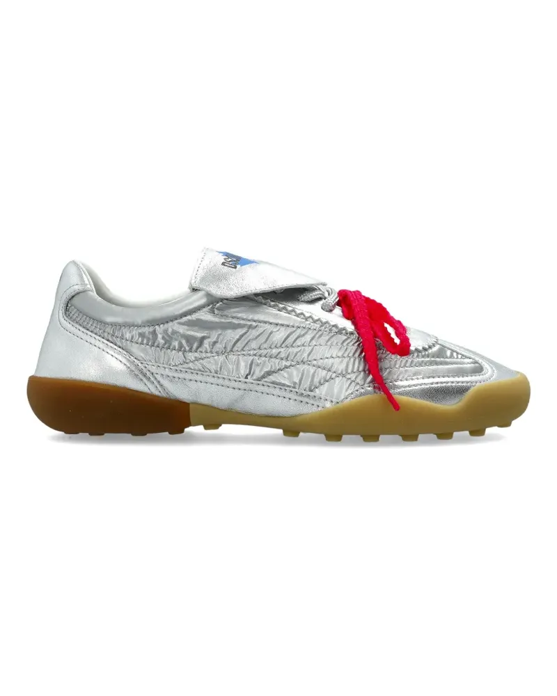 Dsquared2 ruched leather sneakers - Silber Silber