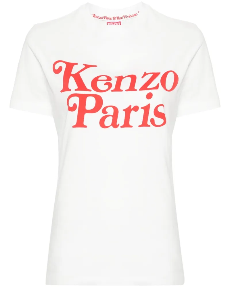 Kenzo T-Shirt mit Logo-Print - Weiß Weiß