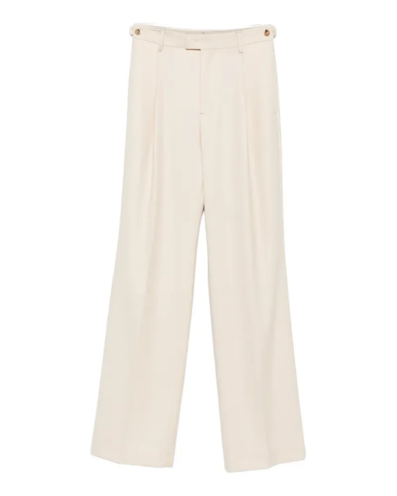 Berwich herringbone pleated trousers - Nude Nude