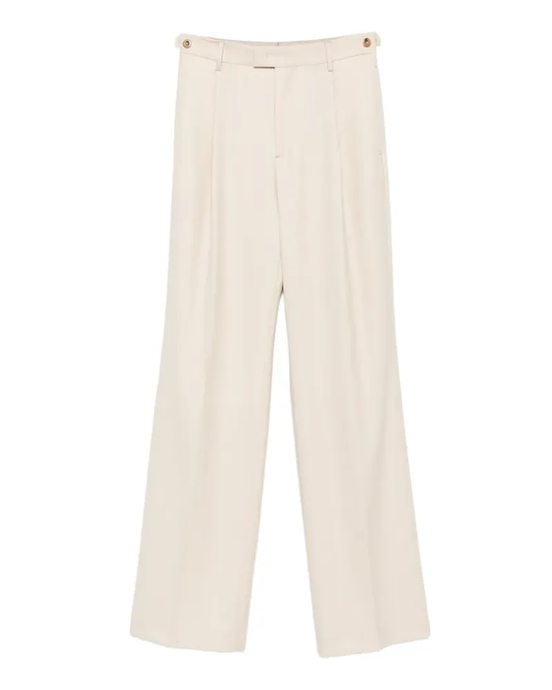 Berwich herringbone pleated trousers - Nude Nude