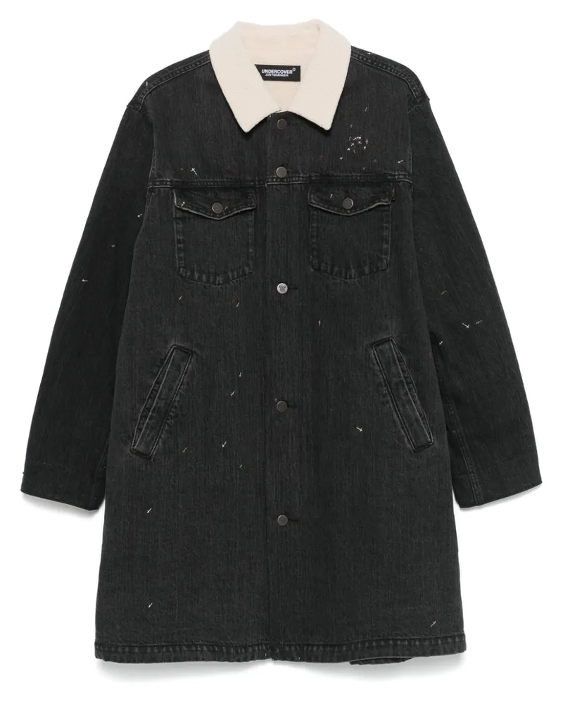 Undercover Mantel aus Denim - Schwarz Schwarz