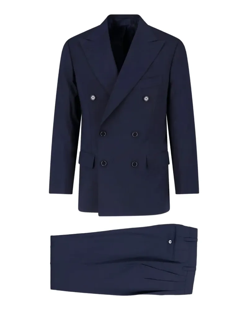 Cesare Attolini double-breasted suit - Blau Blau