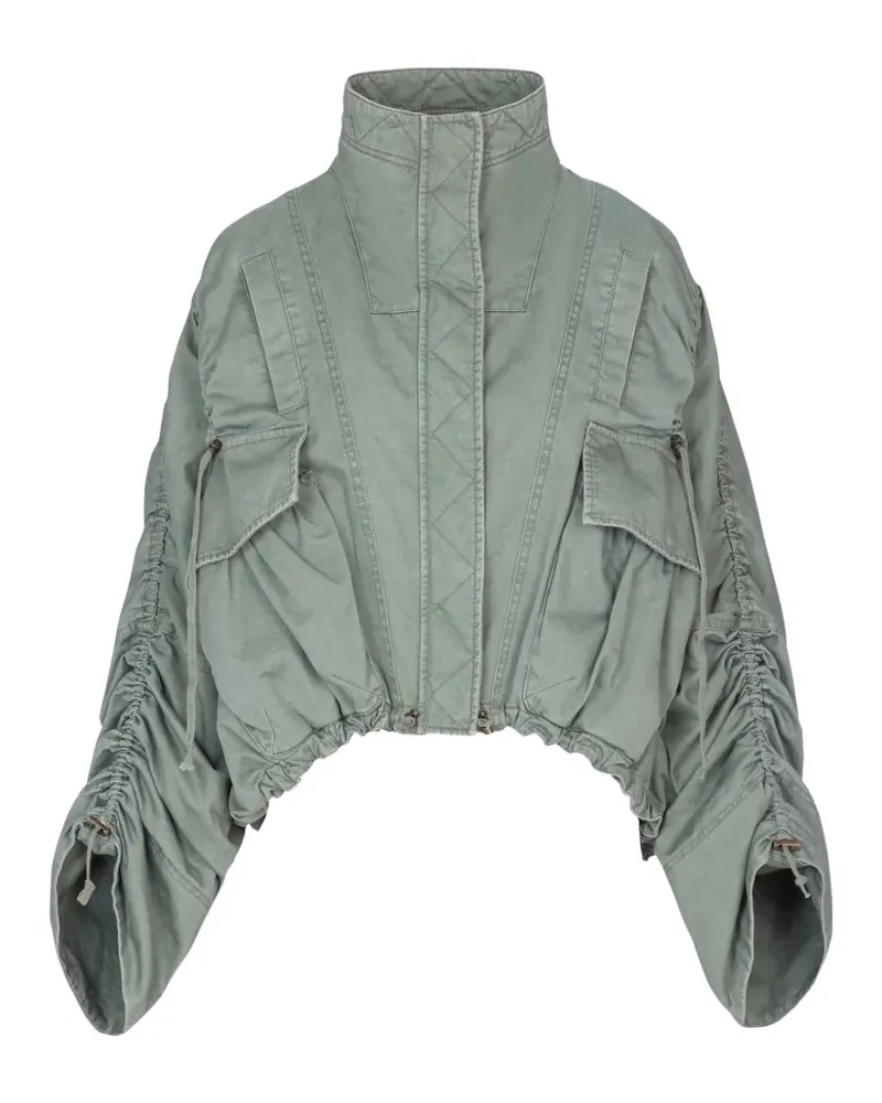 Balmain Jacke mit gerafften Ärmeln - Grün Grün