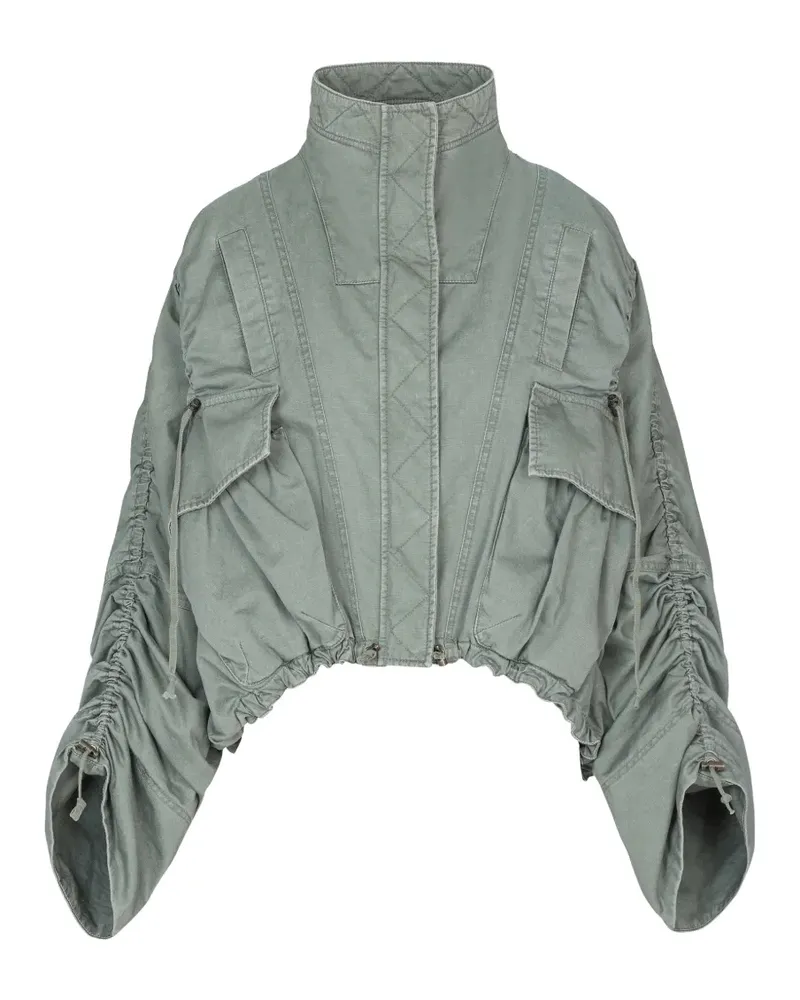 Balmain Jacke mit gerafften Ärmeln - Grün Grün